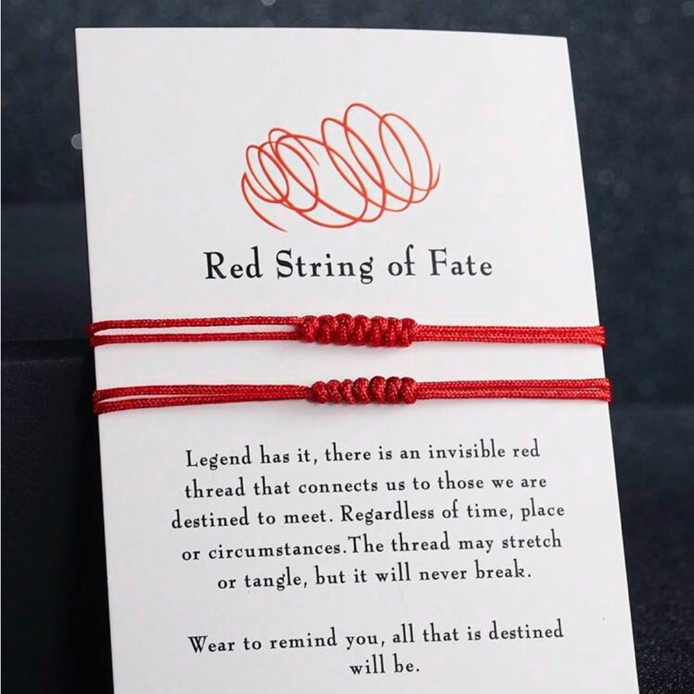 Red String of Fate Bracelets Set, Matching Couple Bracelets, Friendship bracele